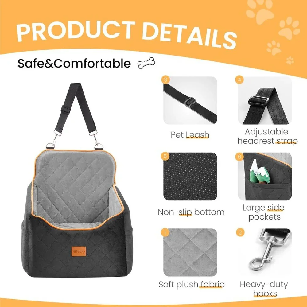 Dog Car Seat for Small Dog, Booster Seat for Dogs Under 30lbs